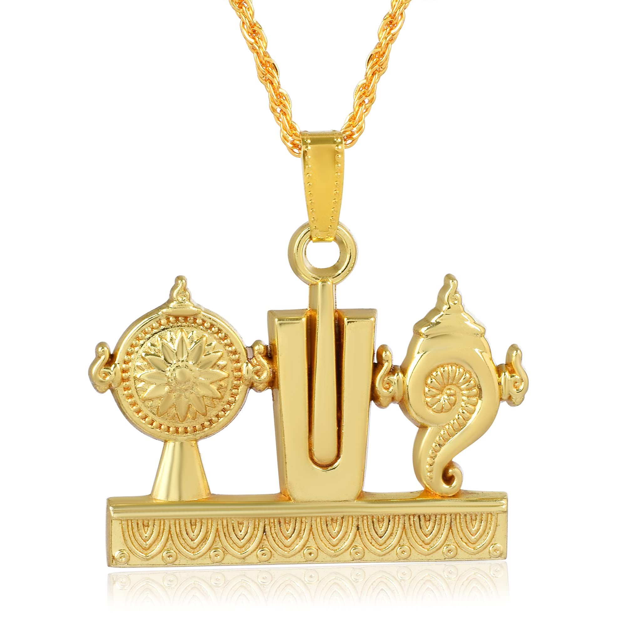 Memoir Brass Goldplated Tirupati Balaji Worship Symbols Chain pendant Hindu Spiritual Temple Jewellery Men Women (PCMC4980) (B0BJB8VWLC) Amazon Price History, Amazon Price Tracker