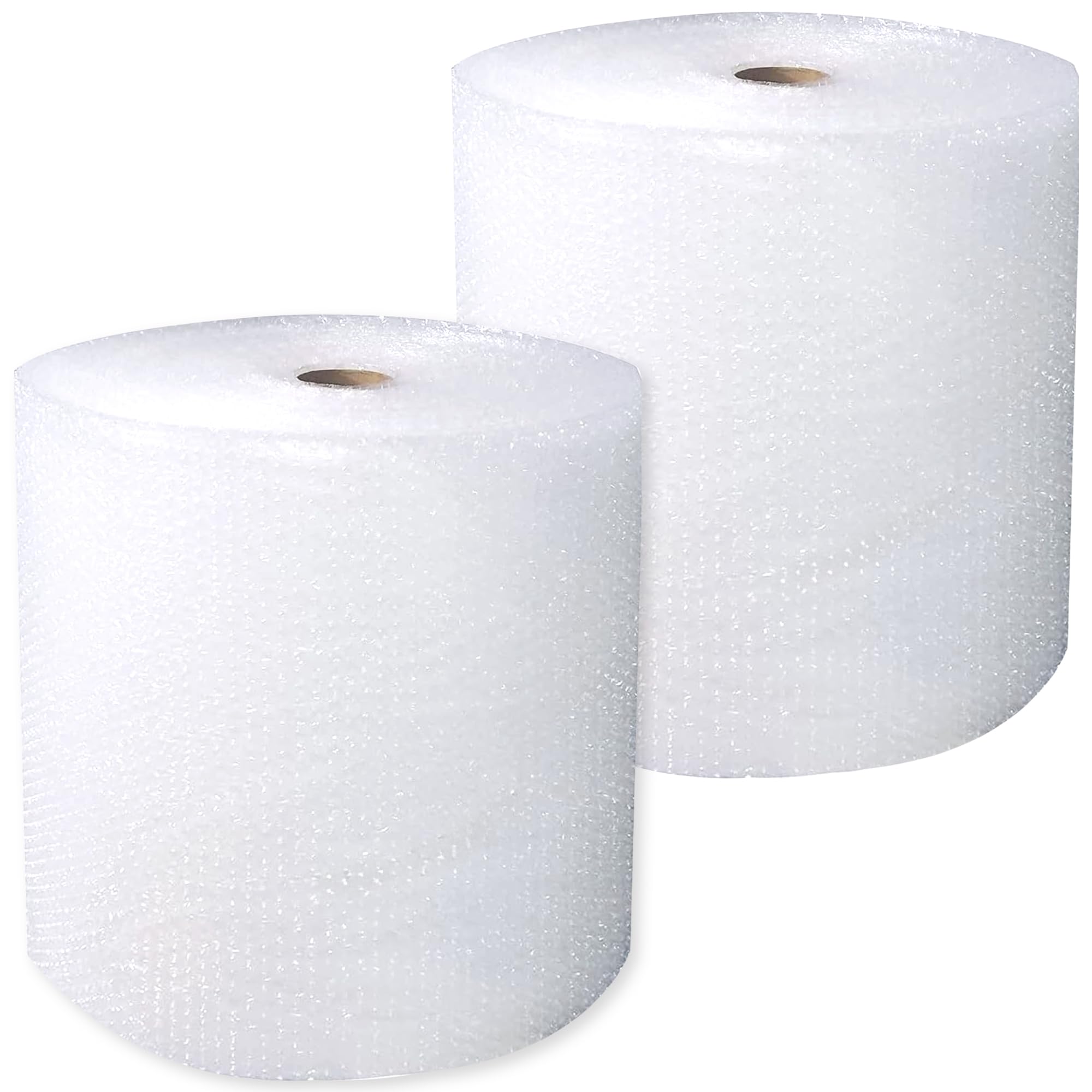 Globe Packaging 2 Rolls of 500mm x 100m Large Bubble Wrap Roll with Small Air Bubbles - Cushioning & Protection Packaging for Moving House, Ecommerce and Storage