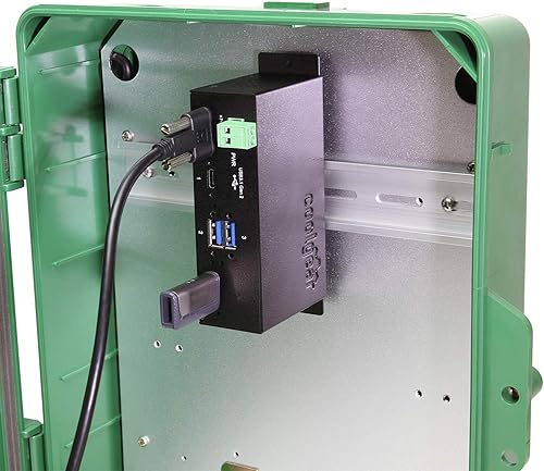 Miniatura 7 de Coolgear Hub USB industrial 3.2 Gen 2 tipo C de 4 puertos con puertos de bloqueo de tornillo y LED de estado