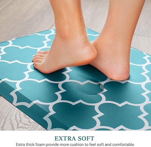 Miniatura 3 de WiseLife - Tapete de cocina acolchado anti fatiga y antideslizante resistente al agua tapete ergonómico de PVC cómodo para cocina hogar oficina