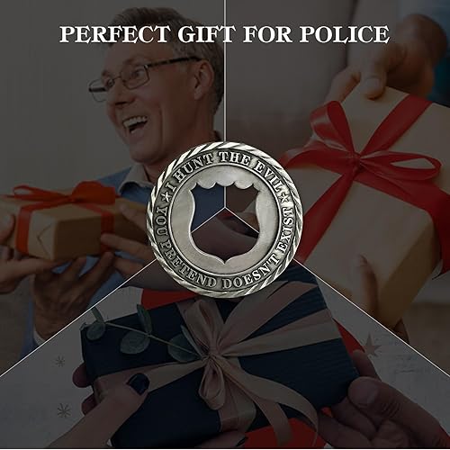 Miniatura 7 de 5 monedas de desafío de policía, símbolo de policía hueco, monedas de desafío del departamento de policía, regalo conmemorativo de la policía,