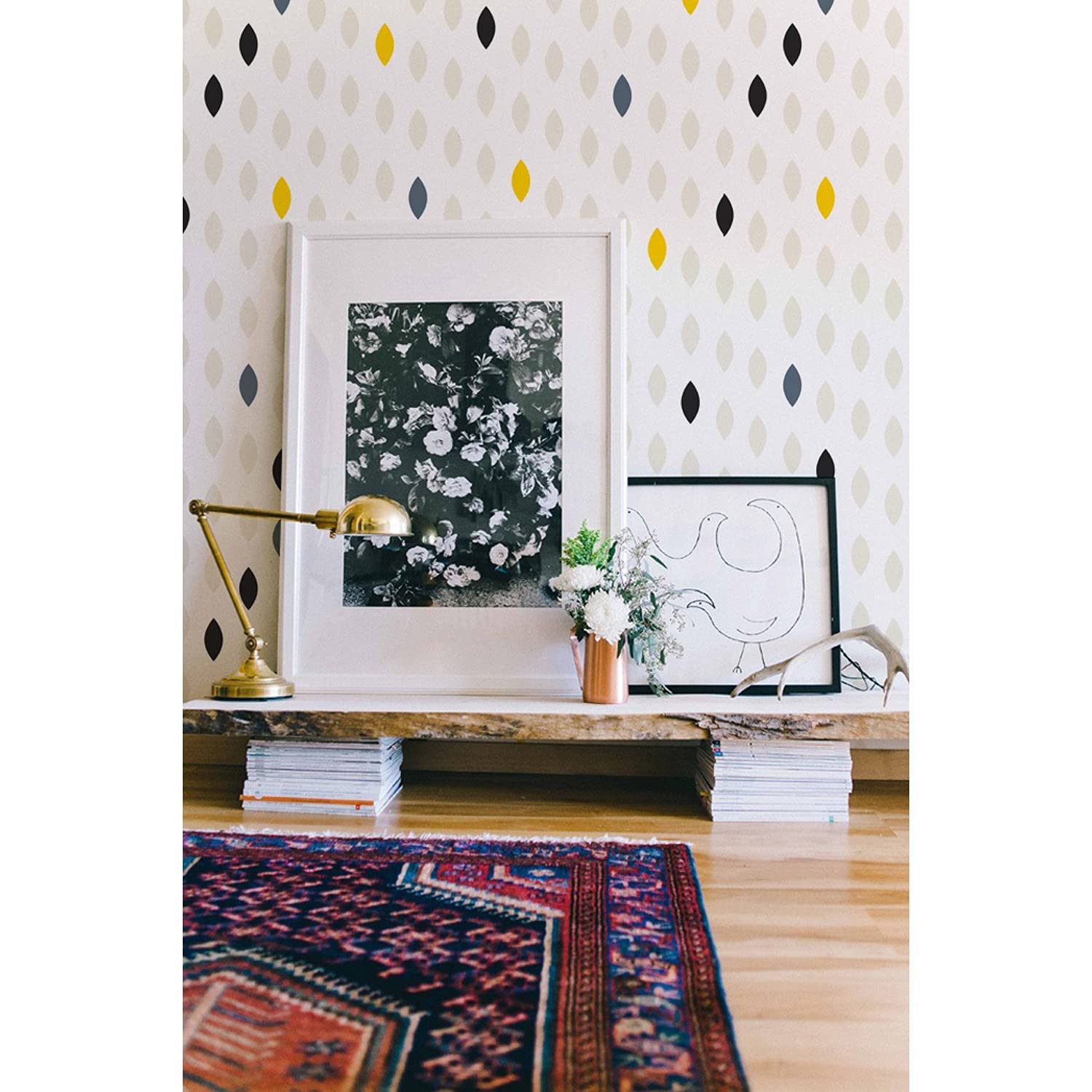Fotomurale 360x250 cm entretela drop polka dotshape decorativo coloray