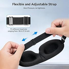 YIVIEW Sleep Mask for Back and Side Sleeper Pack of 3, 100% Light Blocking 3D Eye Masks for Sleeping, Lightweight & Breathable Eye Cover for Women Men, Zero Pressure Night Blindfold