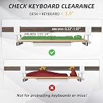 ETHU Under Desk Keyboard Tray - Small Slide Out Keyboard Shelf with C Clamp Mount, 19.7" x 11.8" Ergonomic Pull Out Tray for Home Office Desk, Light Oak