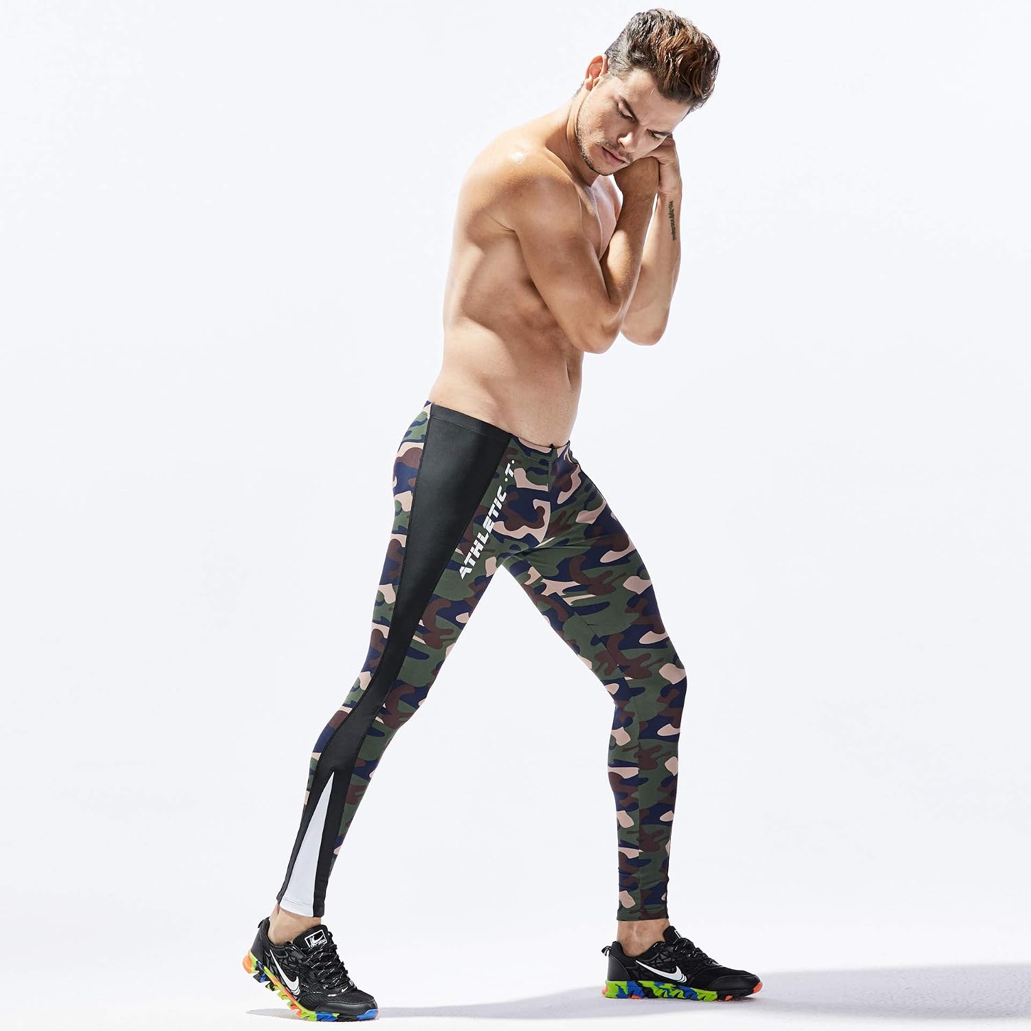 Men's CompressionLeggings Mens Sports Workout Running Tights Pants Cool Dry Active Yoga Leggings Pants