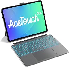 Inateck Coque Clavier iPad Air 13", Pavé Tactile Géant Haute Précision
