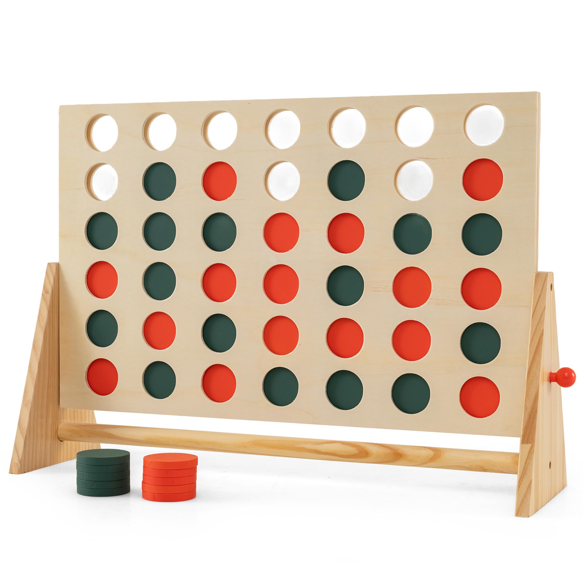 Maxmass Giant Four in a Row Game, Outdoor Indoor Giant Connect 4 with 42 Chess Pieces, Garden 4-to-Score Game Board Games for Family Gathering Party Kids Adults