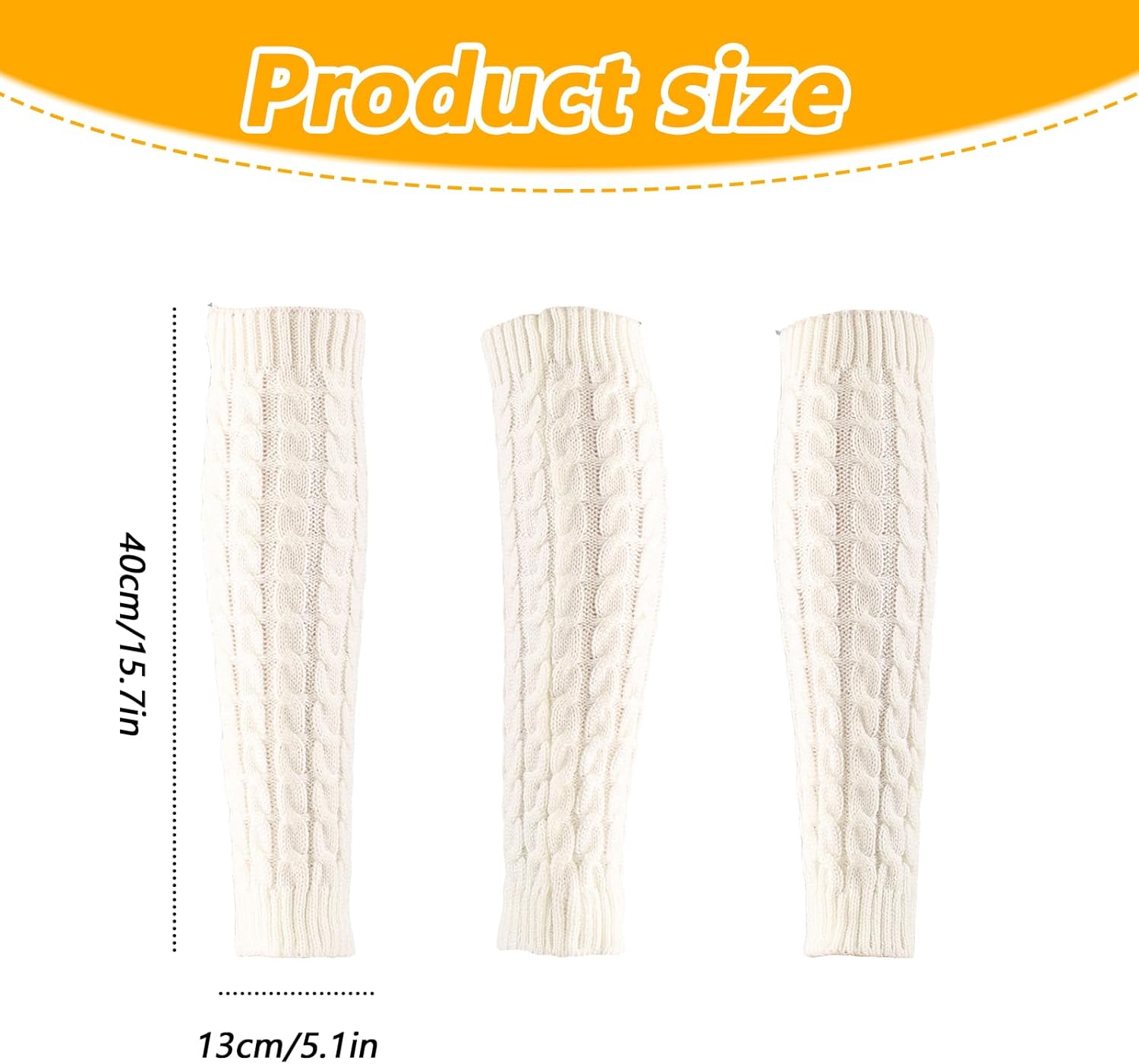 Elandy Knit Winter Thermal Warm Leg Warmers-Long Socks Boot Cuffs Topper Legging Pads For Women Lady Girls Best Xmas Gift - Image 2