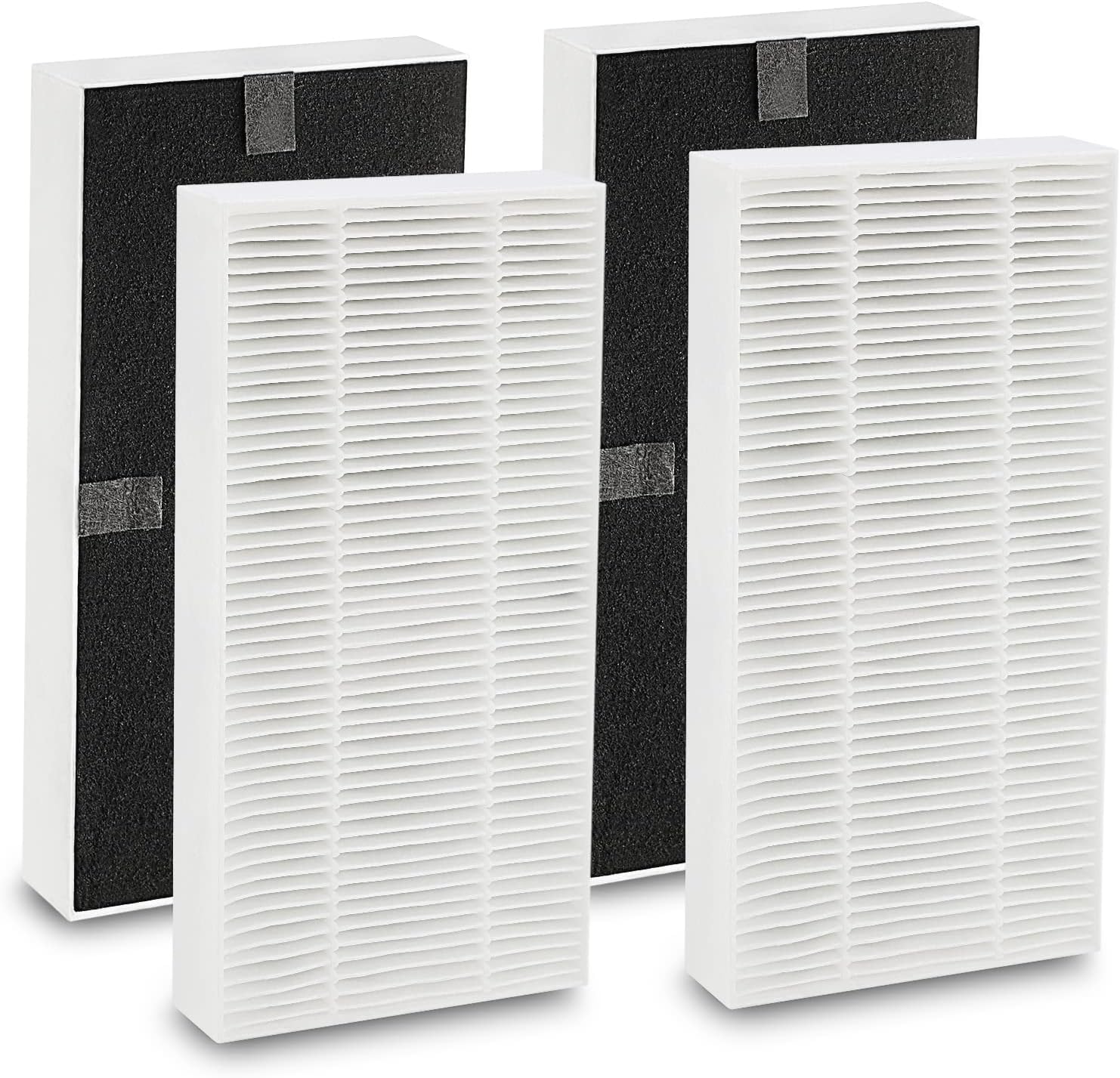 4 Pack for Febreze Air purifier Filter Replacement Dual Action HEPA-Type FRF102B, Models FHT170, FHT180, FHT190 and Fit for Honeywell HEPAClean U Filter HRF201B, Models HHT270, HHT290