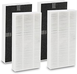 4 Pack for Febreze Air purifier Filter Replacement Dual Action HEPA-Type FRF102B, Models FHT170, FHT180, FHT190 and Fit for Honeywell HEPAClean U Filter HRF201B, Models HHT270, HHT290