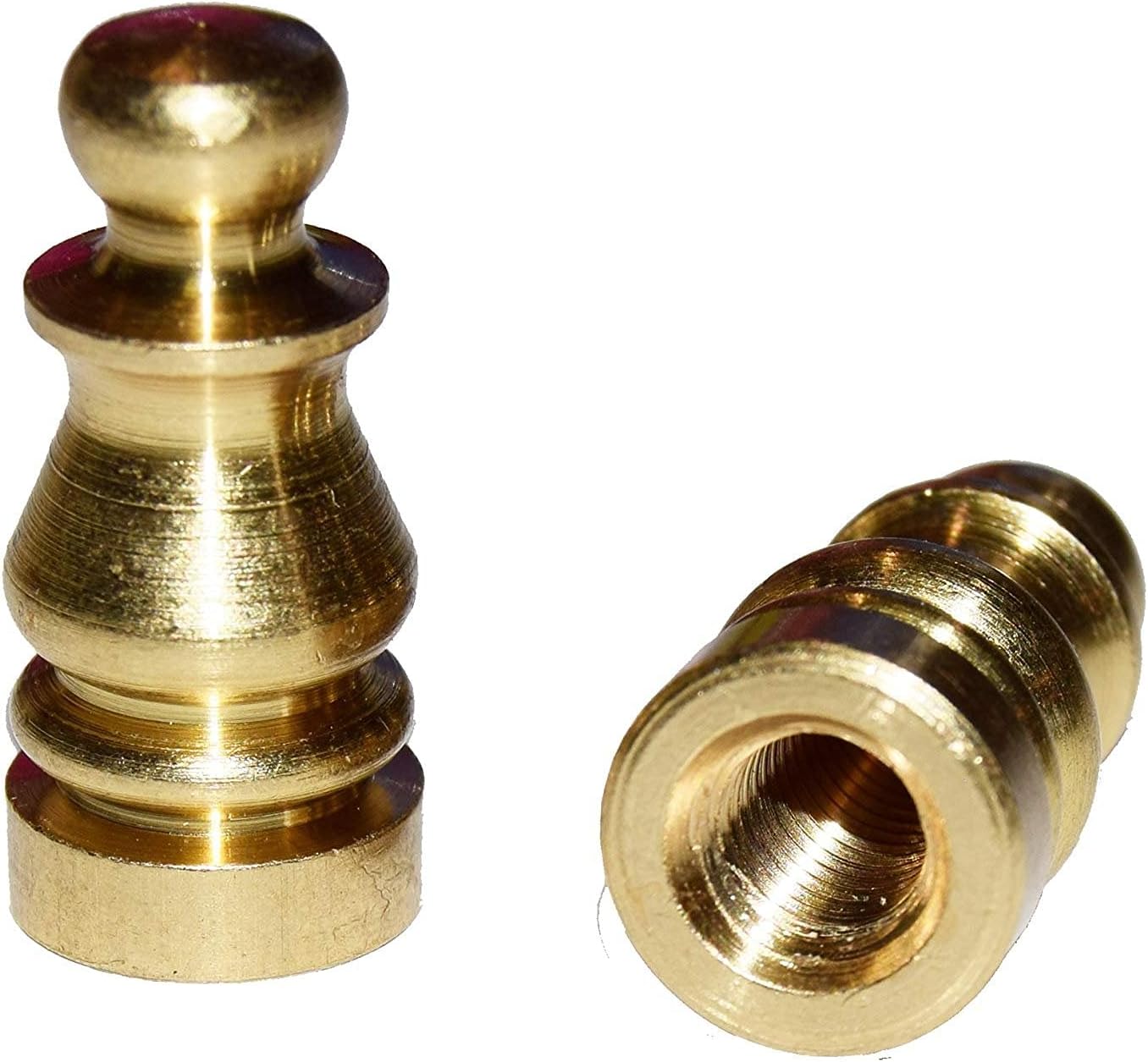 Creative Hobbies® ELY505 Solid Brass Finial for Lamp Shades, 1 Inch Tall -Pack of 2