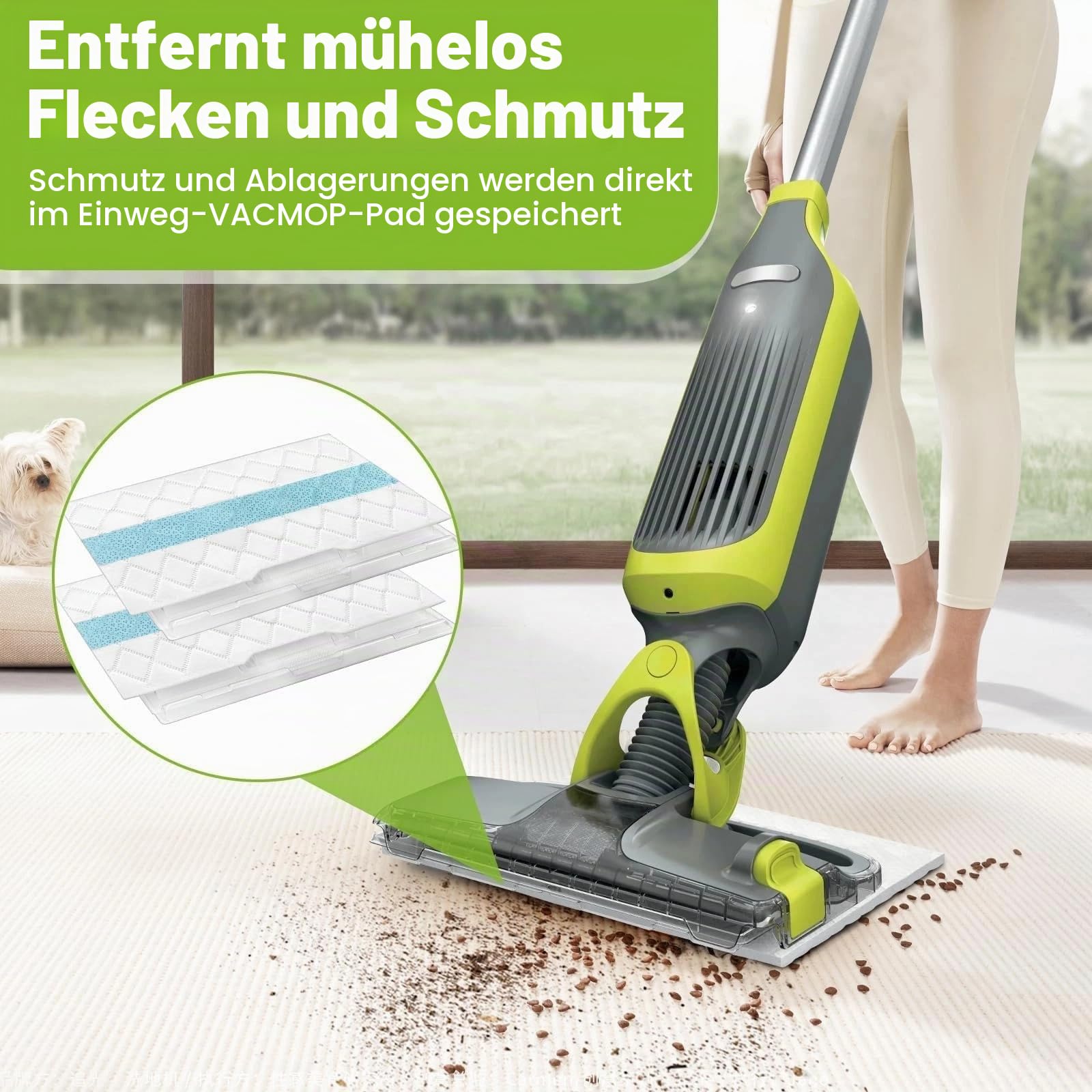 Ersatz-Einweg-Staubsauger-Pads für Shark VACMOP VM250 VM251 VM252 VM200 VM180 Hartbodenreinigung Vakuum und Wischmopp, 10 Stück