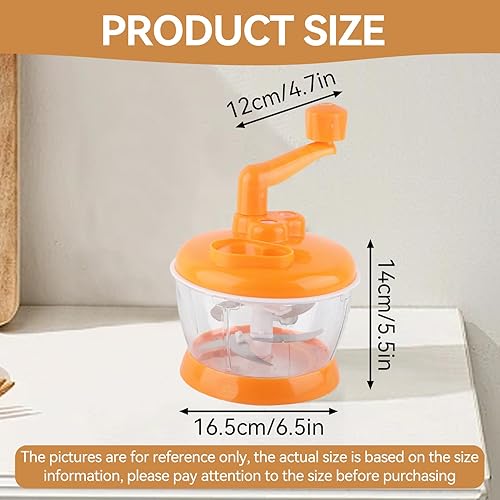 Miniatura 3 de Picadora manual de ajo, manivela de verduras, picadora de cebolla, picadora manual de alimentos, picadora de verduras, procesador de alimentos para