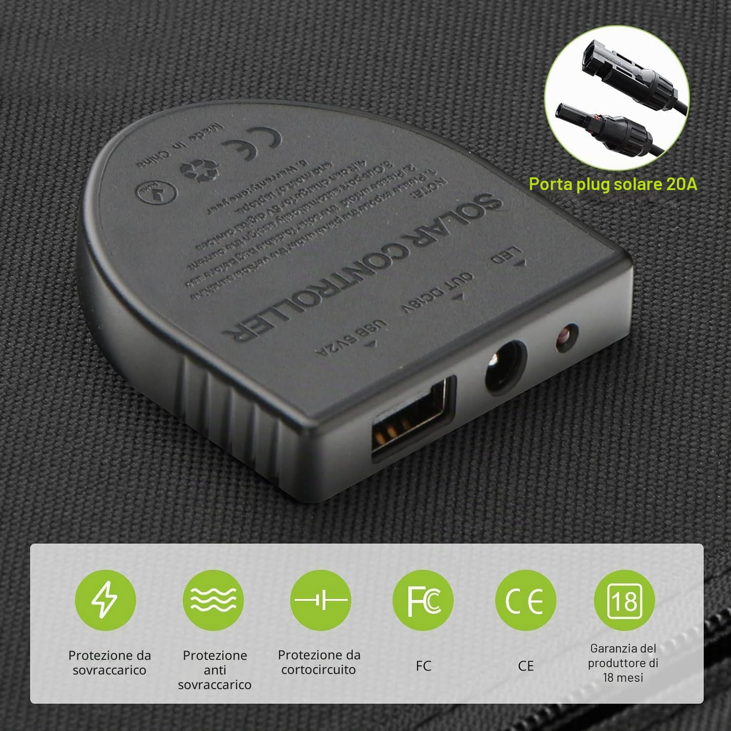 ALLPOWERS 140W Pannello Solare Pieghevole portatile, IP67 impermeabile | modulo efficienza del 23,5% per Centrale Elettrica Portatile campeggio all'aperto stazione di alimentazione portatile laptop