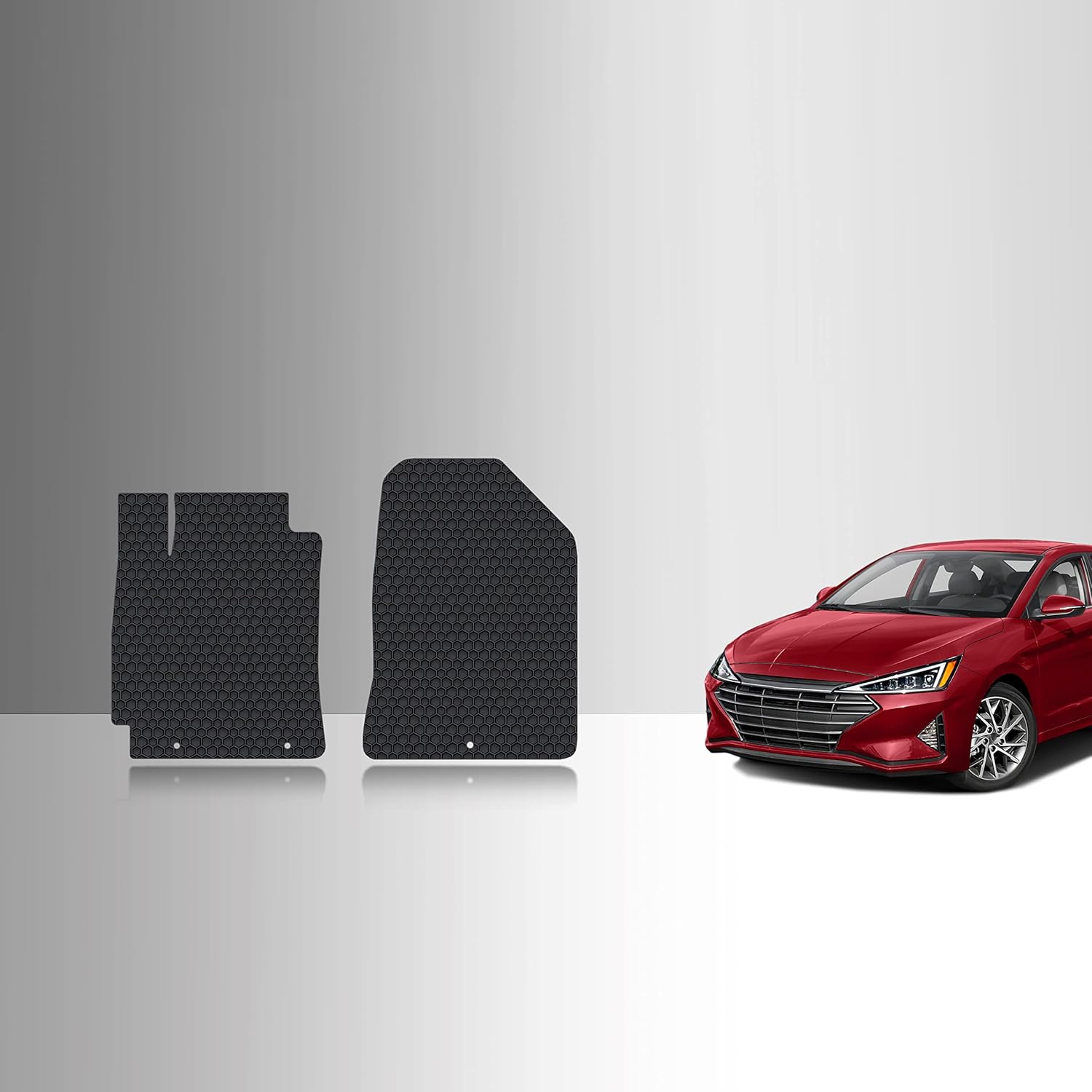 TOUGHPRO Floor Mats Accessories (Front Mats) for Hyundai Elantra All Weather Heavy Duty (Made in USA) Black Rubber 2021 2022 2023 2024 2025