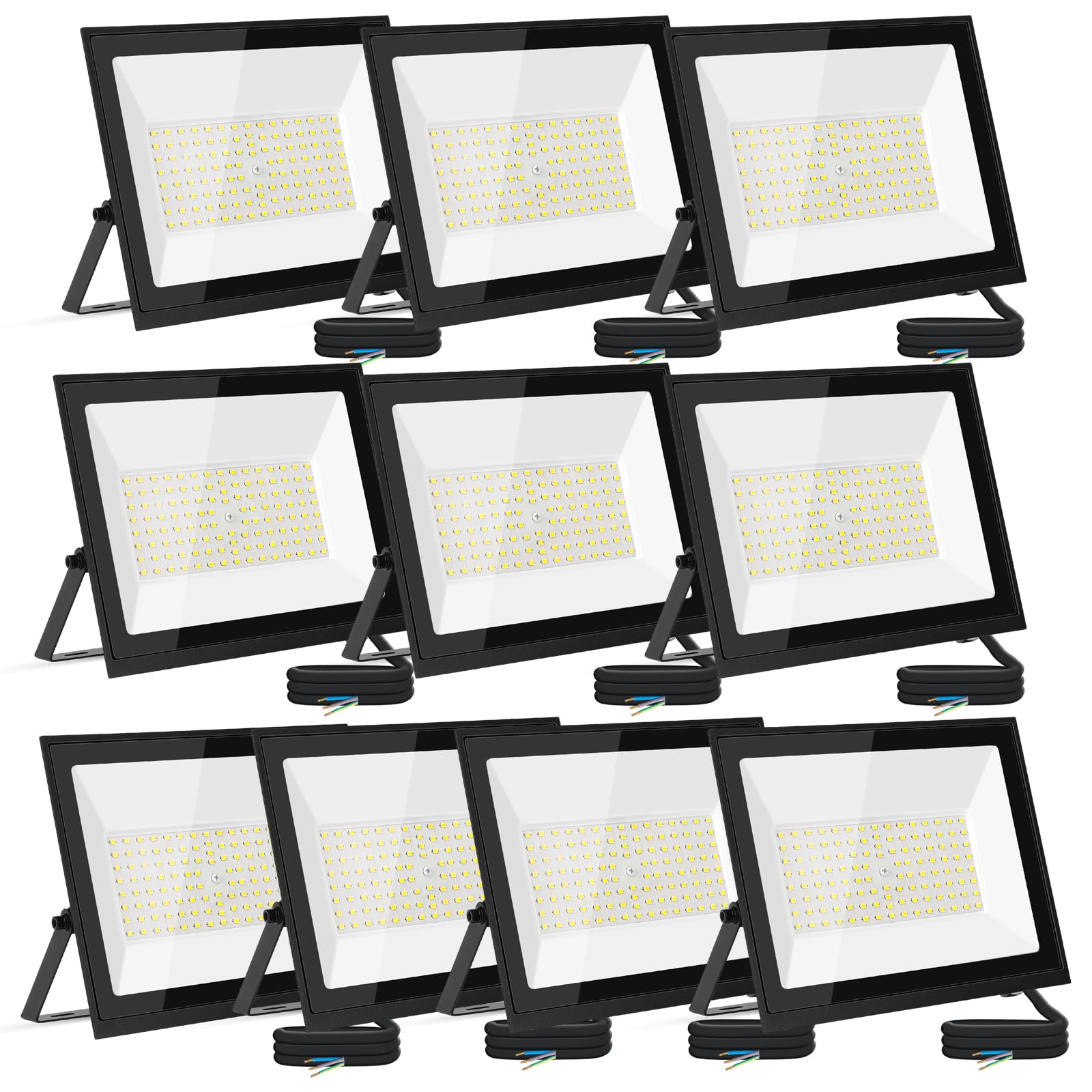 Aigostar Foco LED Exterior 70w 6300LM, Impermeable IP65,6500K, 10pcs | Foco Proyectore LED Exterior Impermeable IP65 Focos LED Exterior 6500K Blanco Frío para Garaje,Jardín,Patio,Parque