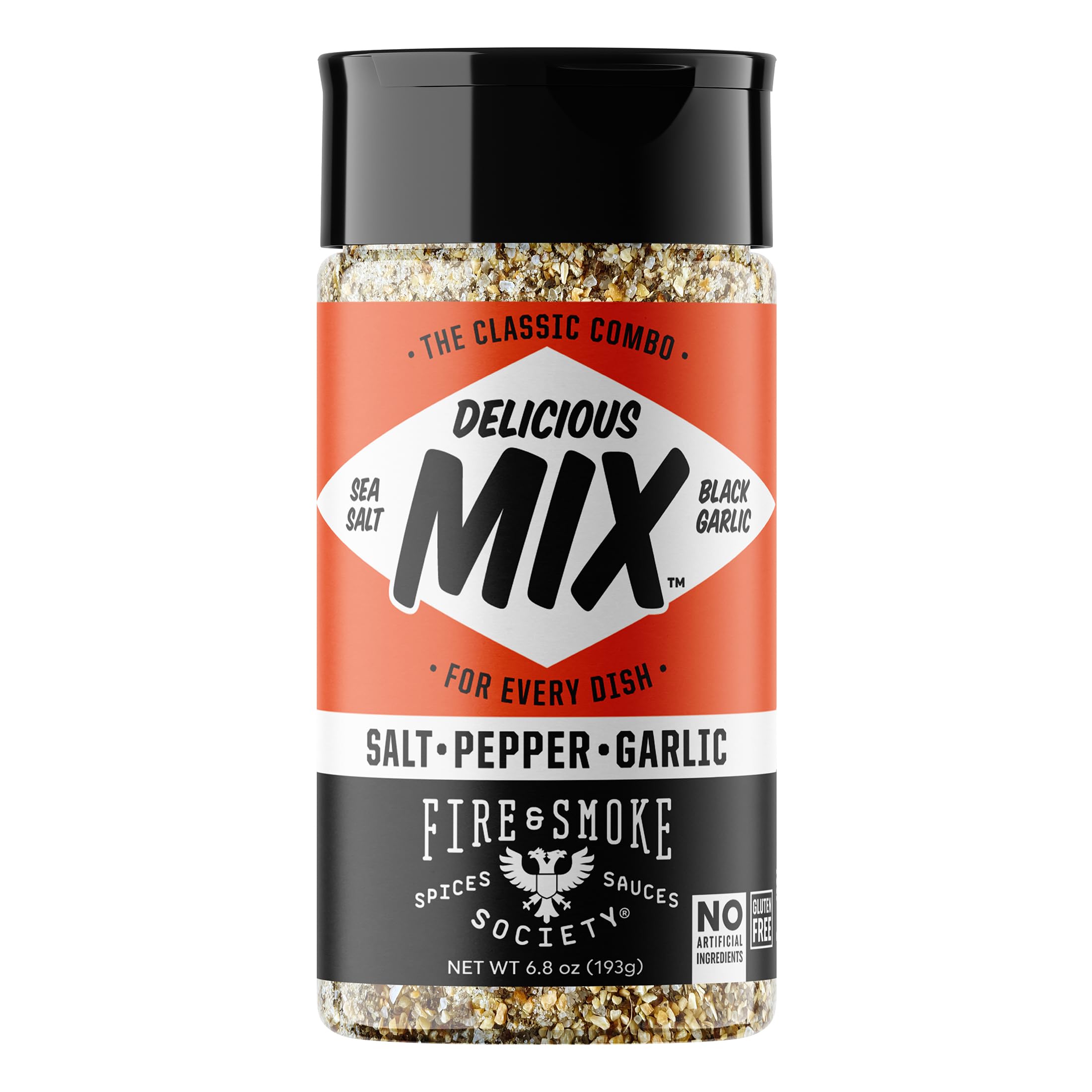 Fire & Smoke SocietyThe Delicious Mix All Purpose Seasoning | BBQ Rubs for Smoking and Grilling | Chicken, Pork, Burgers, Steaks, Fish, Veggies | M 6.8 oz