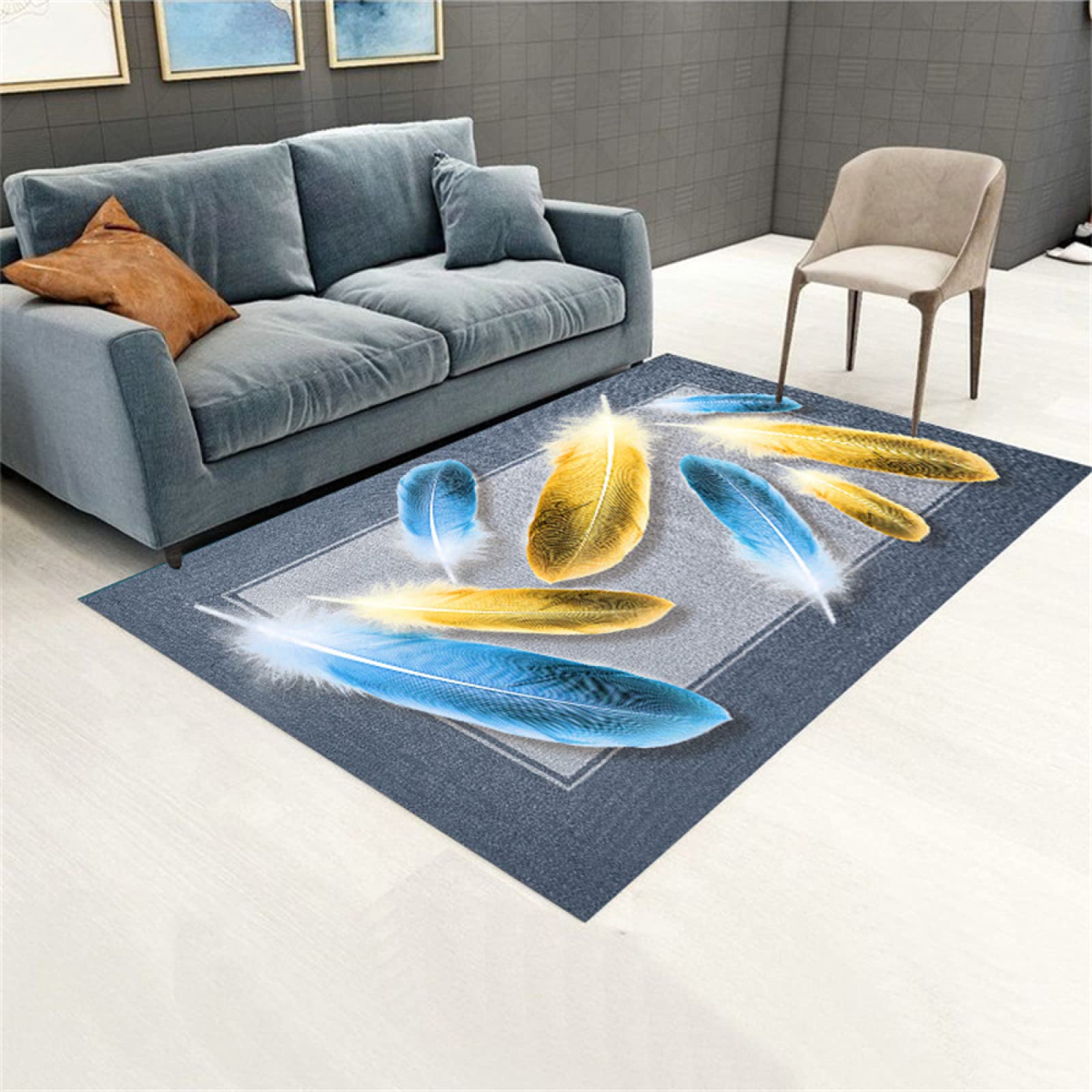 Tapis paillasson multicolore de décoration pour chambre et grand salon moderne