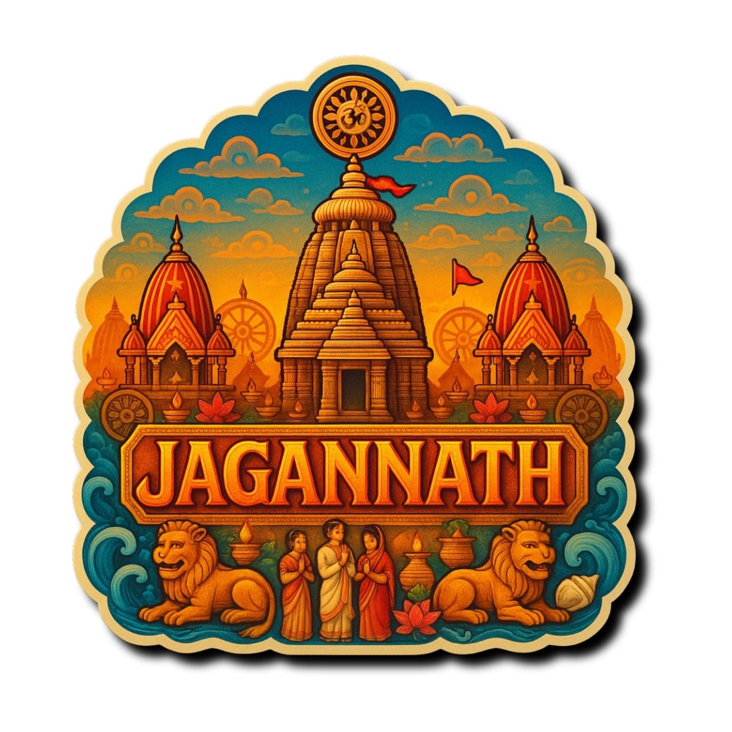 Kashmir Fridge Magnet - Stunning India Art -13 Kashmir Fridge Magnet - Stunning India Art -13