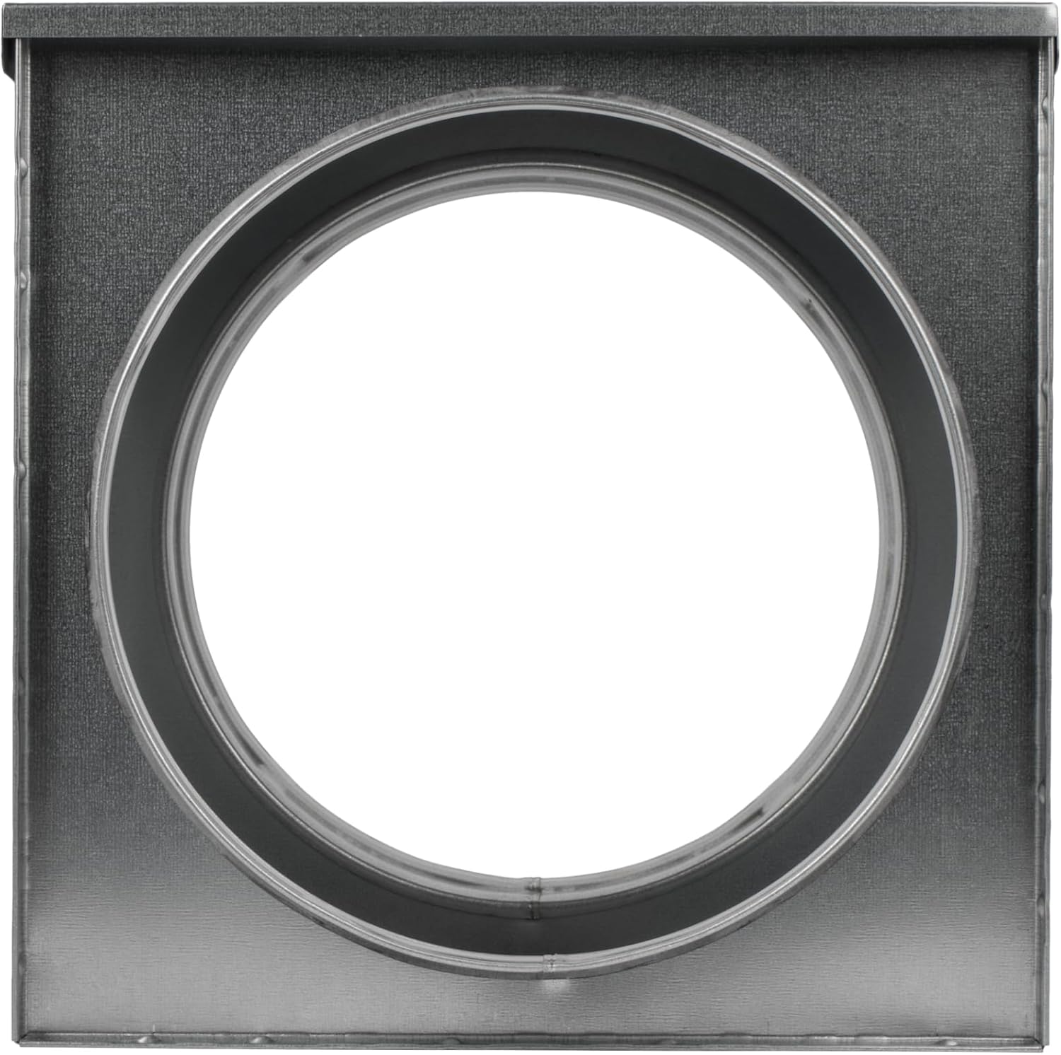 Repa Market 10" Duct Air Filter Box – Galvanized Steel Inline Dryer Filter Housing for Round Duct - EPDM Rubber Gaskets – Easily Serviceable Lint Trap – Intake Ventilation, Home Improvement
