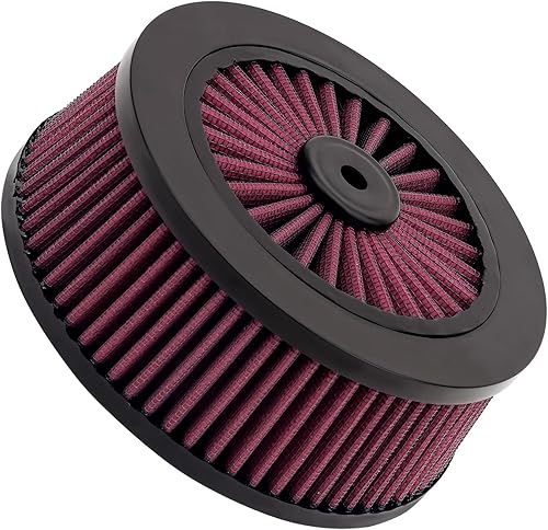 Miniatura 5 de AHL Elemento de filtro de aire rojo para motocicleta compatible con Harley Touring Street Road Glide Road King Softail Dyna FXDLS FXR