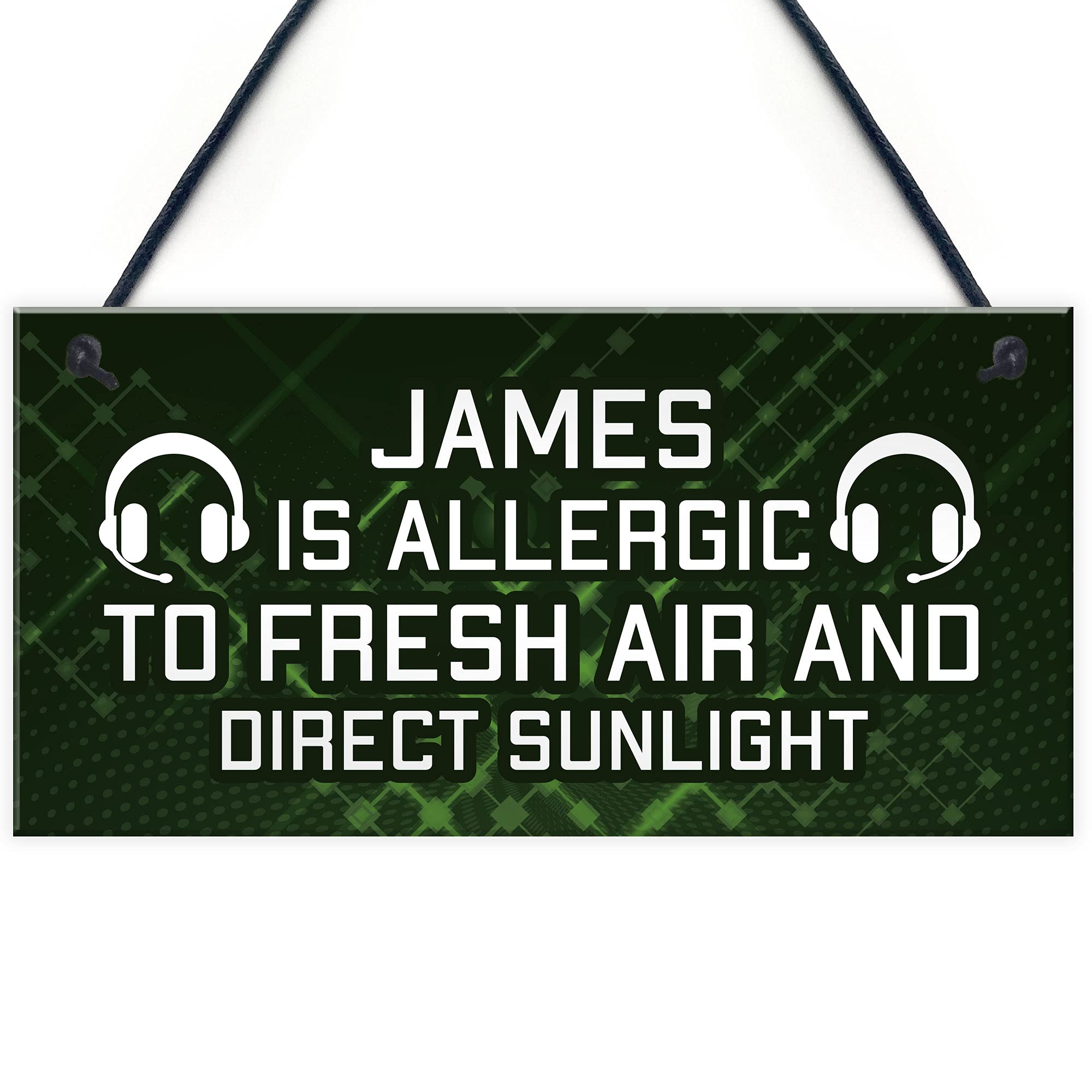 Personalised Funny Gaming Sign Hanging Man Cave Gaming Room Sign Son Gift