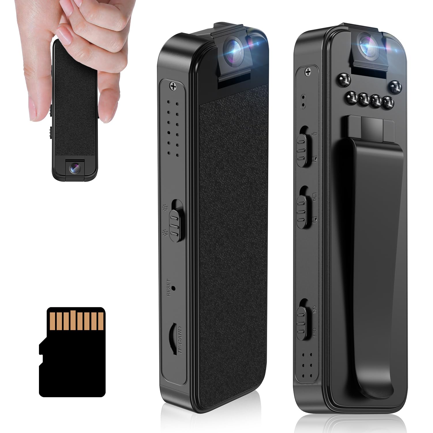 Mini Body Camera Premium Portable 1080P Small Body Camera with Night Vision and Motion Detection Wearable for Office