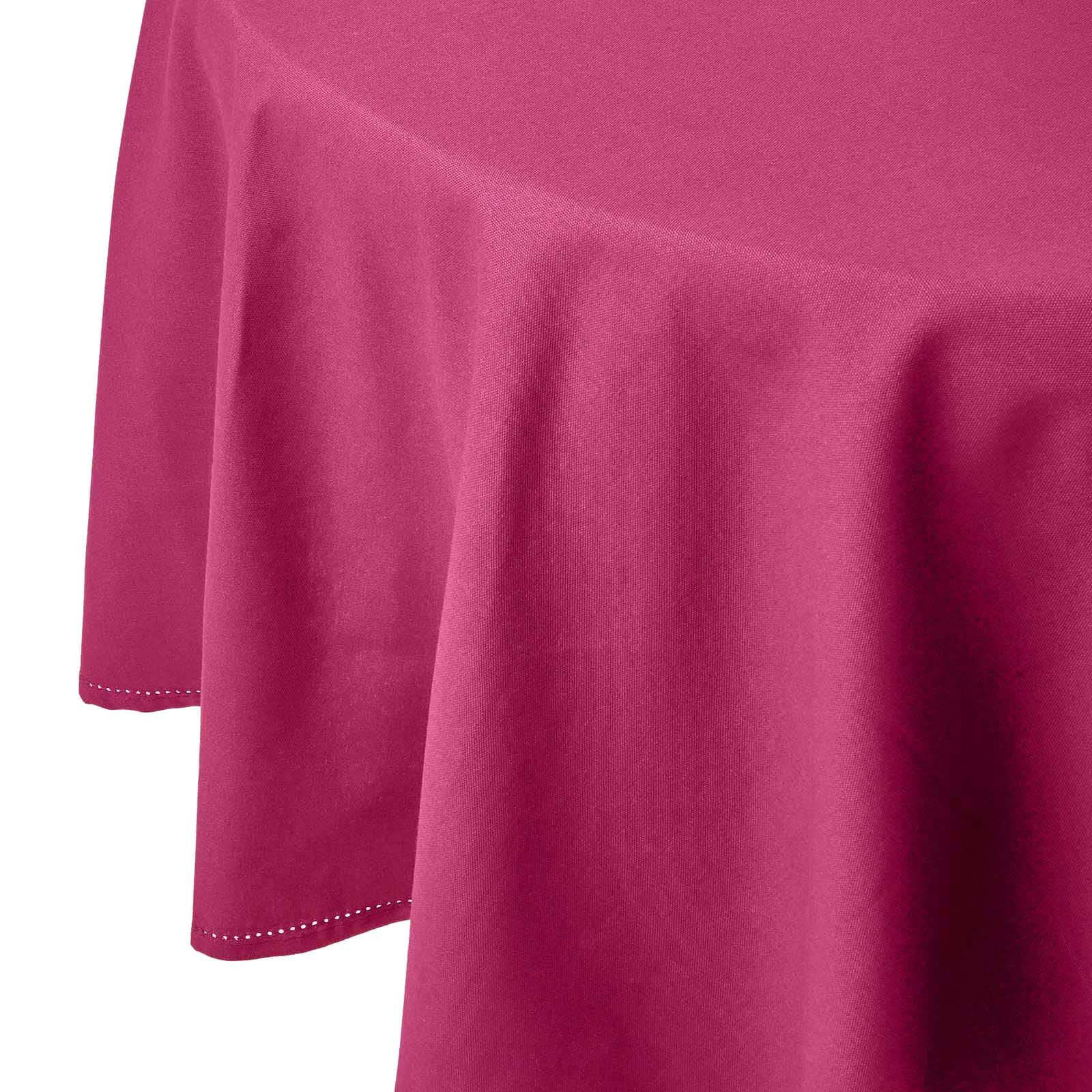 Homescapes Plum Cotton Round Tablecloth 178 Cm from B&Q