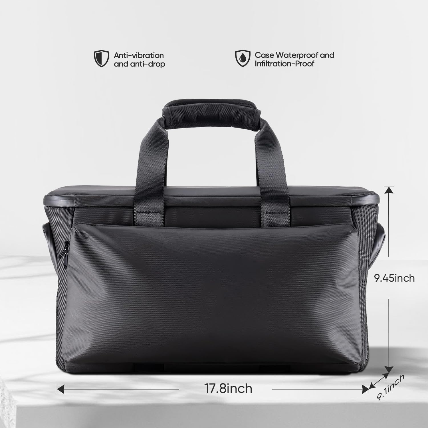 sarlar Carrying Case for DJI Power 1000/V2 Portable Power Station, Travel Storage Bag Anti-collision, Scratch-proof, Waterproof with Back and Sides Pockets for Charging Cable and Accessories