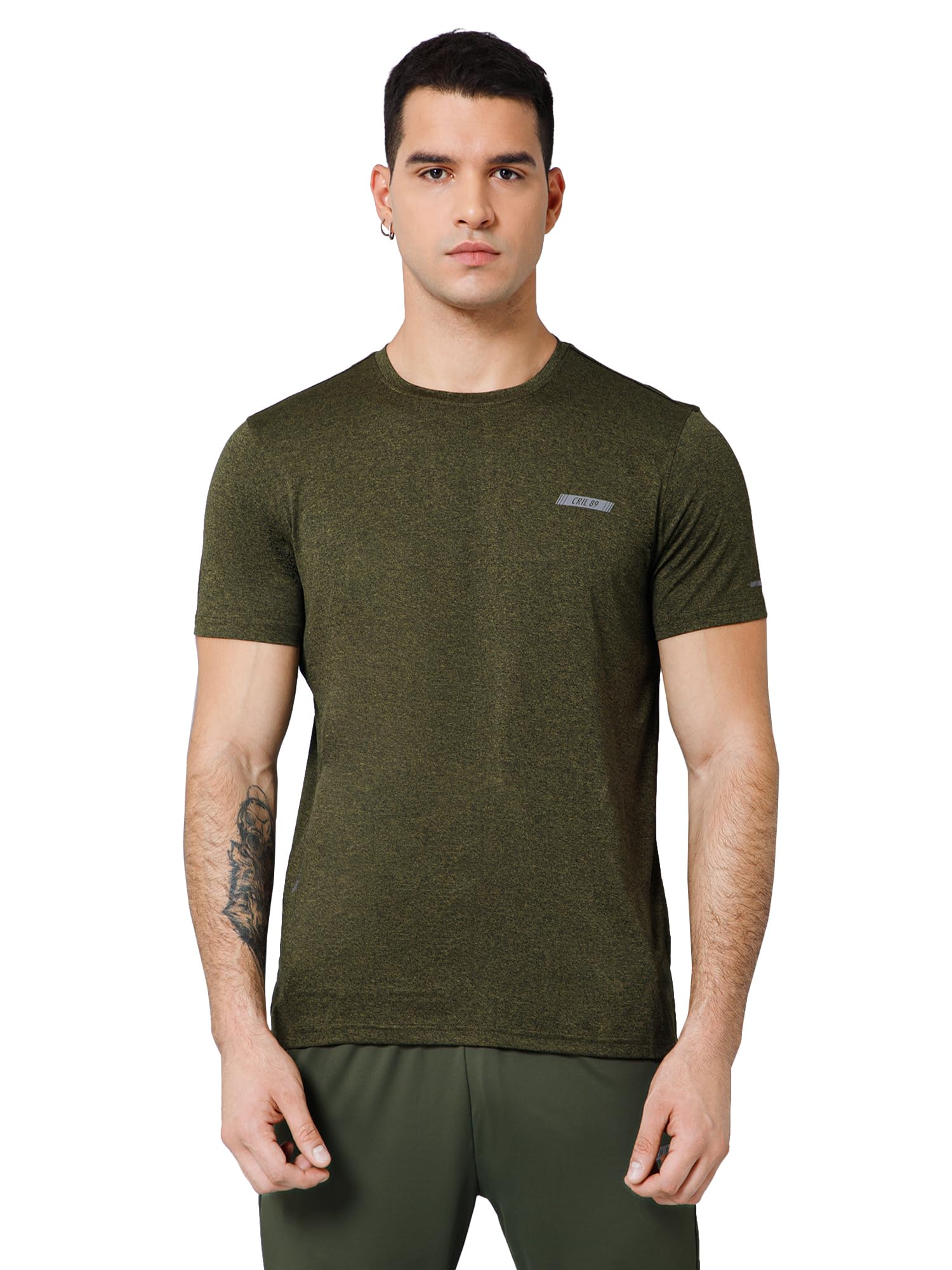 Cantabil Regular Fit Solid Round Neck Half Sleeve Active Wear T-Shirt for Men | Half Sleeves Round Neck Activewear T-Shirts for Men | Mens Active Wear T-Shirt (P_MTSH00330)