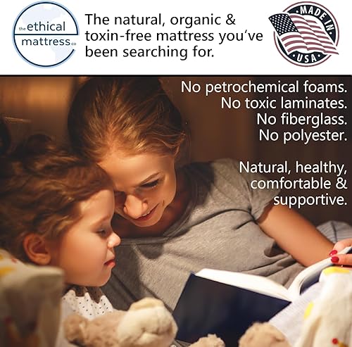 Miniatura 8 de Ethical Mattress CO 10" Toxin-Free Hybrid Mattress, Made in The USA with Organic Cotton, Wool, Latex & Pocketed Coils (No Fiberglass or Polyfoams)