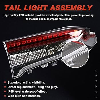 東　4台 Amazon.com: labwork Passenger Side Outer Tail Light