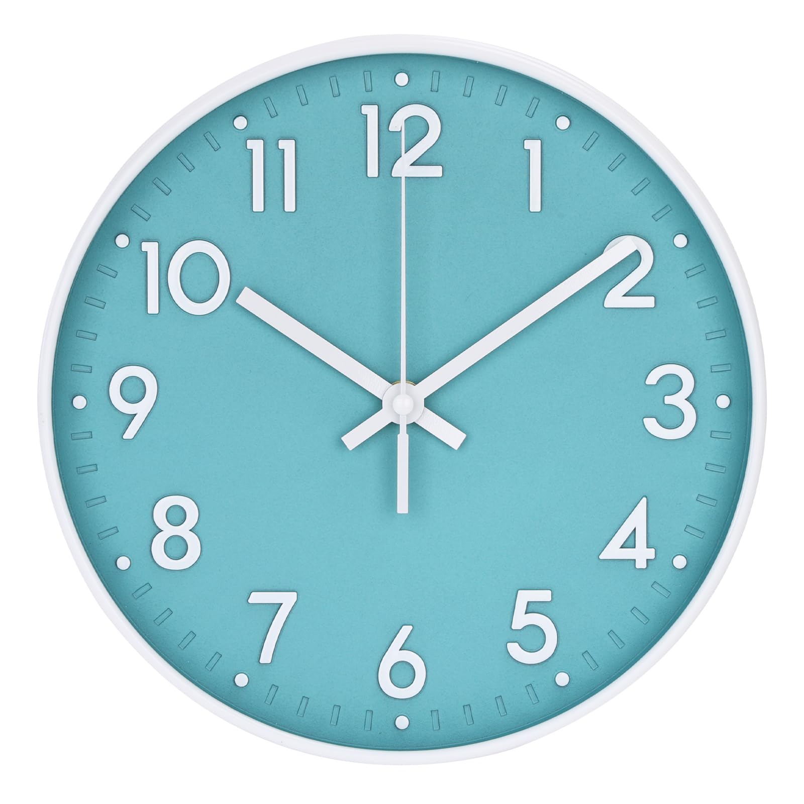 Horloge murale moderne silencieuse ronde fonctionne à piles pour cuisine