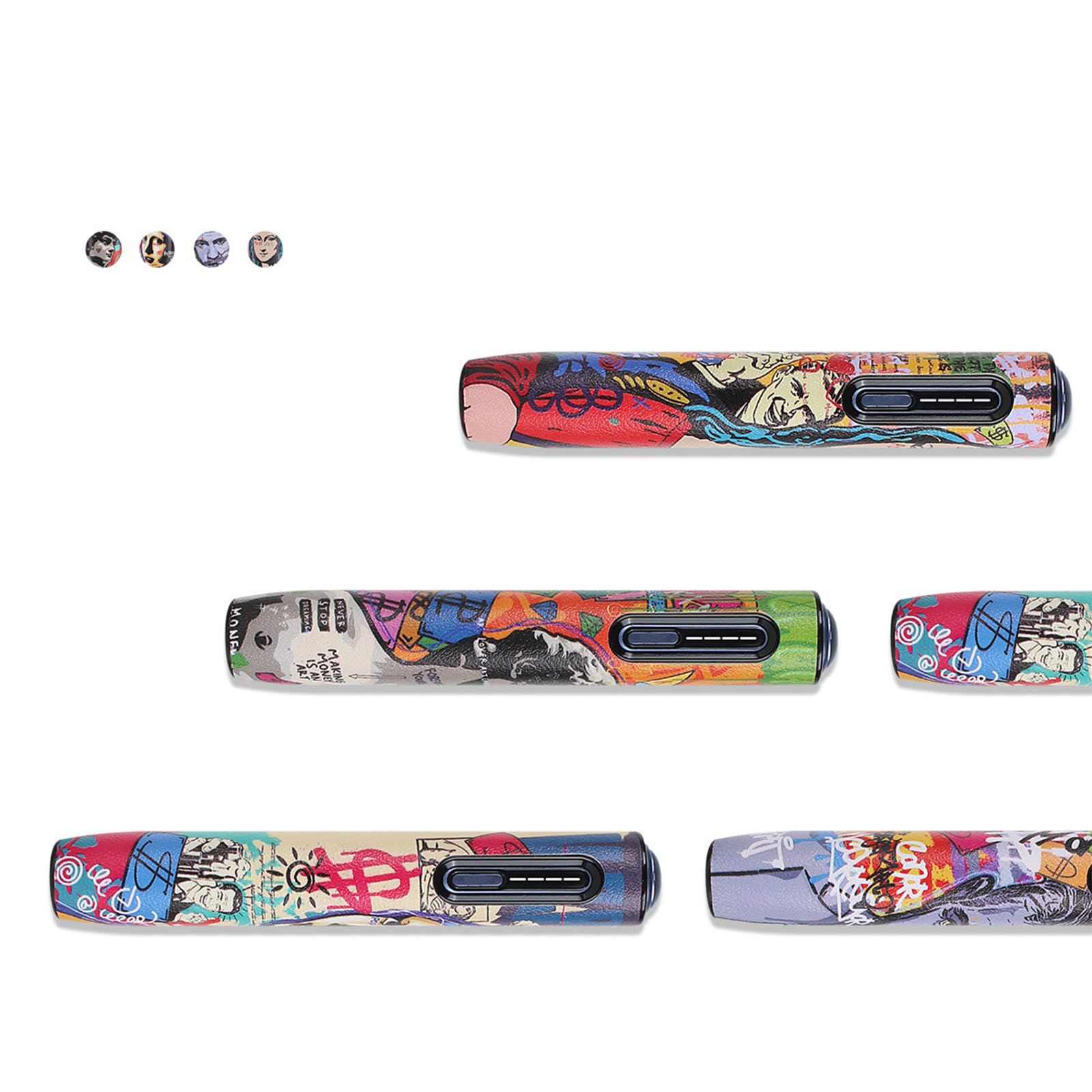 Custodia iLUMA i ONE (M0033) Graffiti Pelle PU Silicone Antiurto Antigraffio