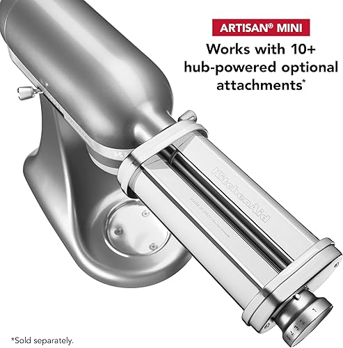Miniatura 5 de Kitchenaid Artisan Mini Plus - Batidora de pie inclinable de 35 cuartos de galón con batidor de borde flexible