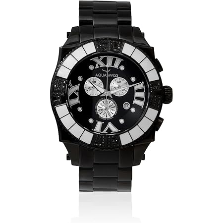 Amazon Com Aquasiss 62xgb002 Swissport Diamond Men S Chronograph Watch Two Tone Stainless Steel Case And Band Watches