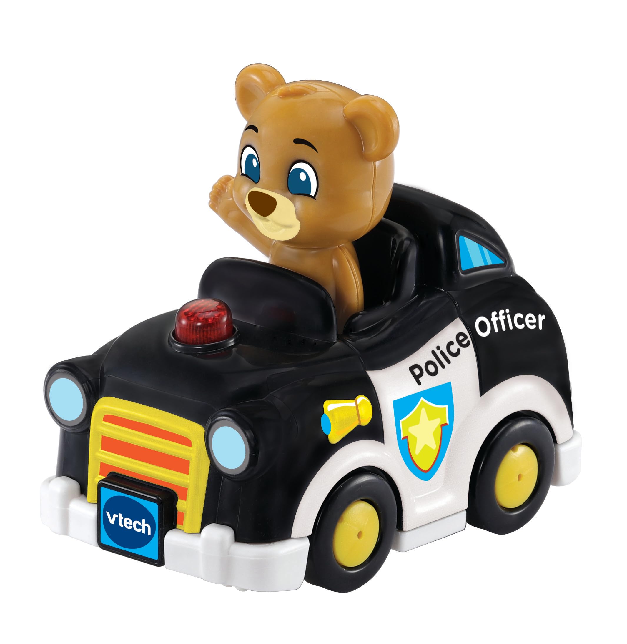 VTech Toot-Toot Drivers Beau Bear the Police Officer, Interactive Toddlers Toy, Pretend Play with Lights and Sounds - Image 2