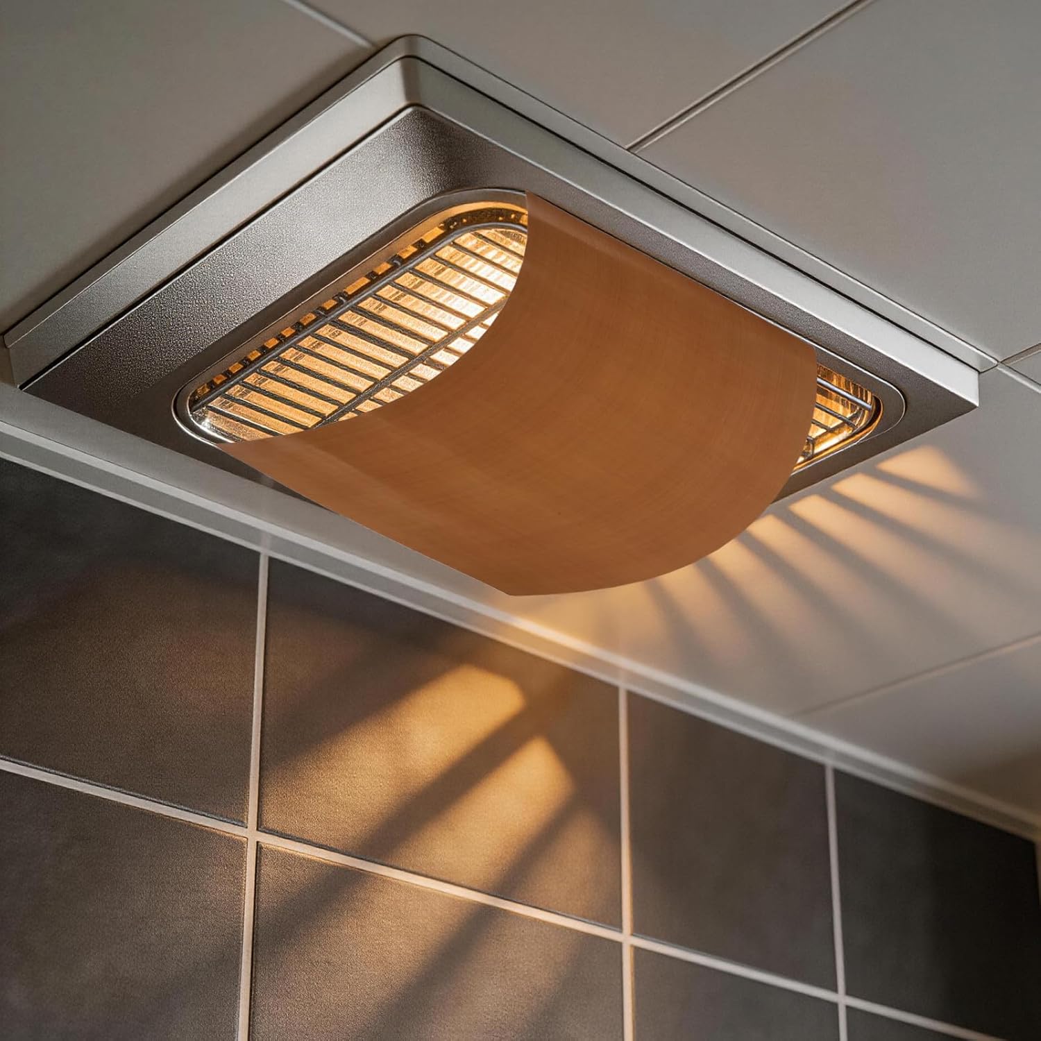 YARNOW Anti-Glare Bathroom Heater Light Cover - Heat-Resistant Shield for Heat Lamp - 21.7x14.7" Diffuser Panel for Reducing Glare in Bathroom Lighting