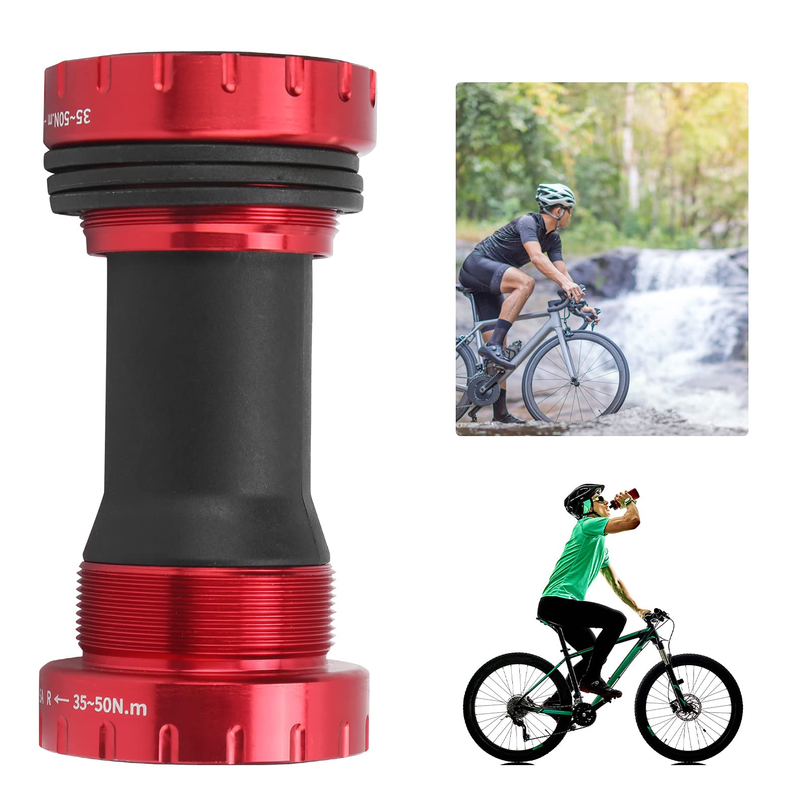 Pedalier Bicicleta Carretera Aluminio 1.37x24T 68-73mm BB