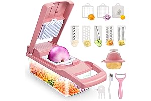 Pink Vegetable Chopper: 13-in-1 Multifunctional Kitchenware
