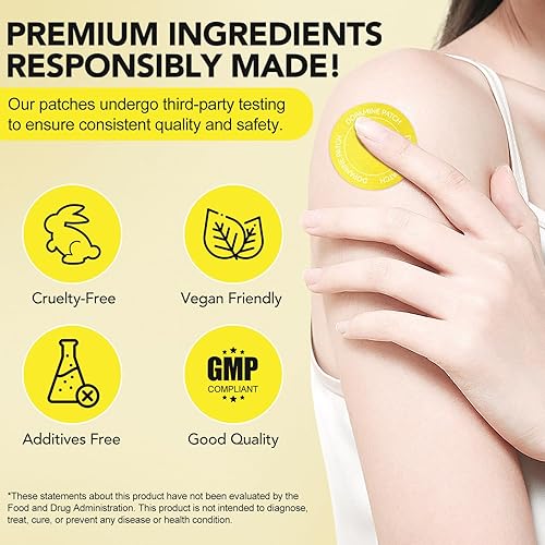 Miniatura 7 de Parches de dopamina extra fuertes, 30 parches veganos de apoyo para el bienestar mental diario, fórmula a base de plantas, positividad y motivación,