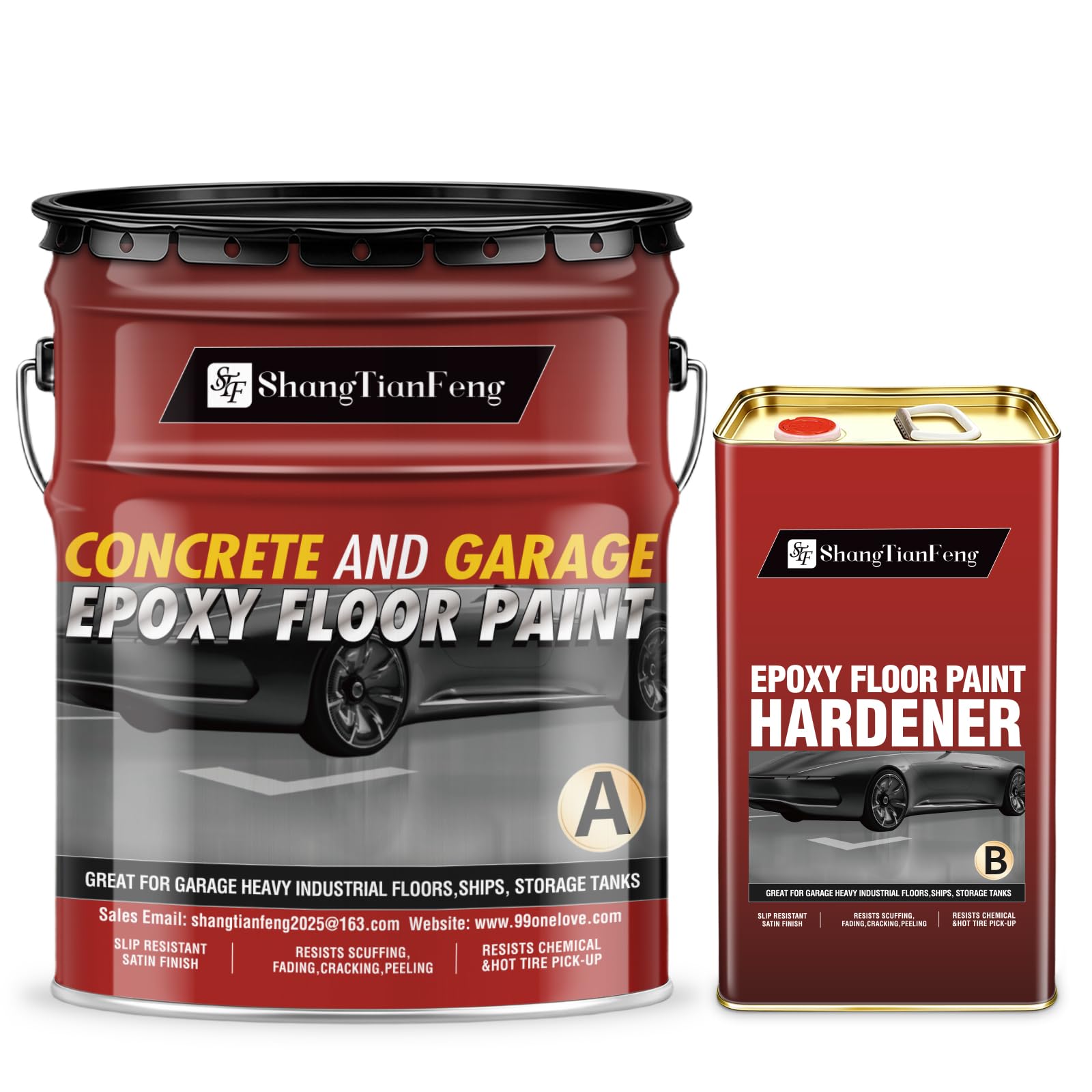 STF ShangTianFeng 4 Gallon Epoxy Floor Paint Kit