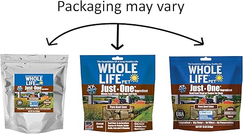 Miniatura 8 de Whole Life Pet Just One - Paquete económico de golosinas de hígado de res para perros, grado humano, liofilizado, un ingrediente, entrenamiento o