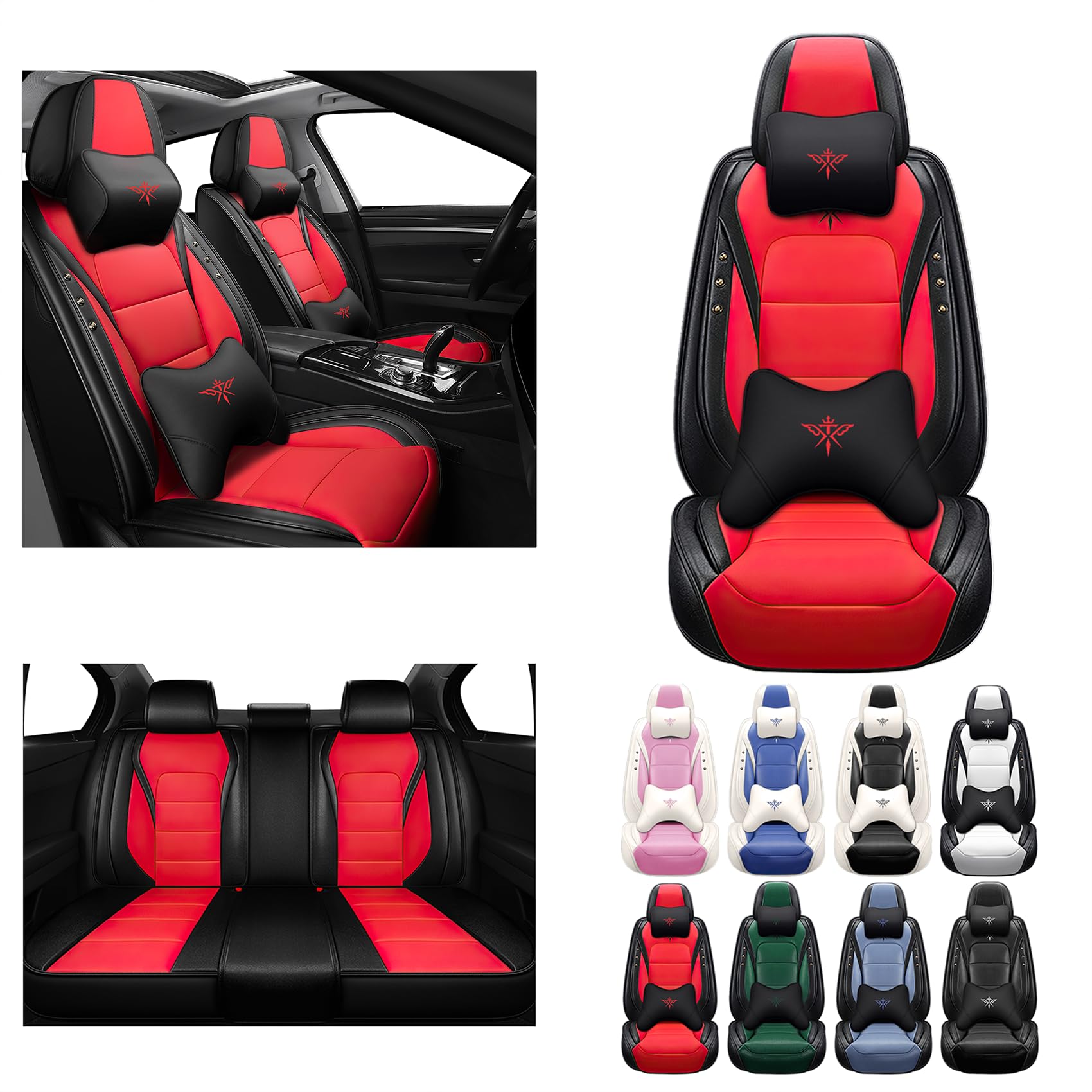 For Kia Telluride 2020-2024 Car Seat Cover,Standard Leather Car