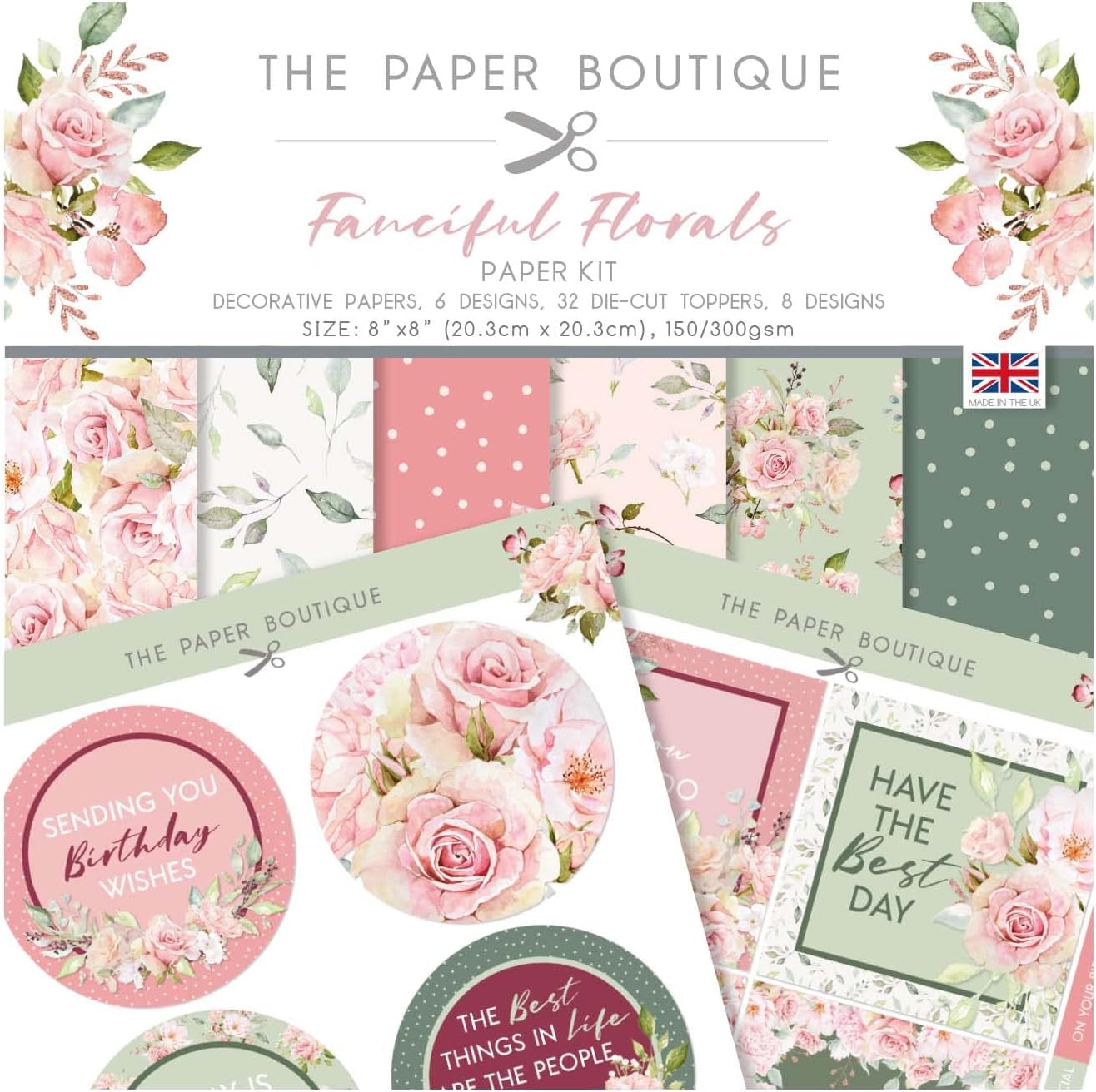 The Paper Boutique - Fanciful Florals - Kit de papel