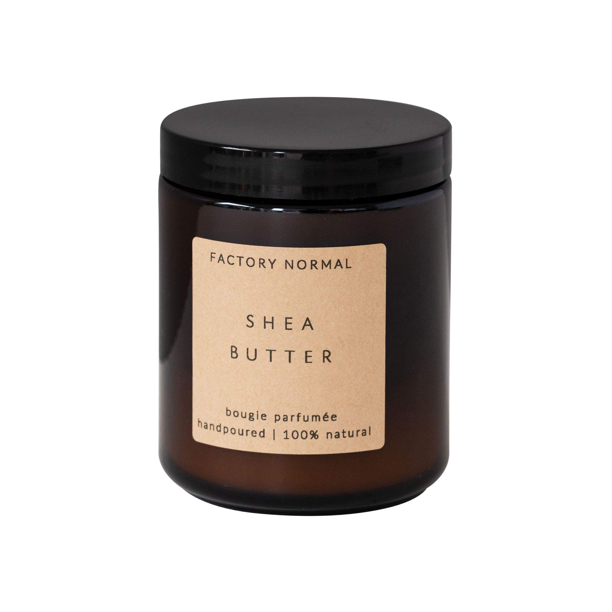 Shea Butter Scented Soy Candles, Factory Normal Handmade Amber Jar Candle, 8oz, 20-35 Hour Burn Time