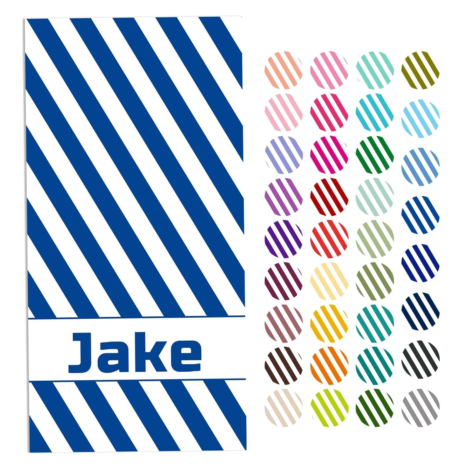 Loosusu Personalised Beach Towels for Kids Adults - Custom Kids Beach Towels with Names- Customised Sand Free Quick Dry Striped Bath/Pool/Beach Towel for Boys Girls Women Men(Color2)