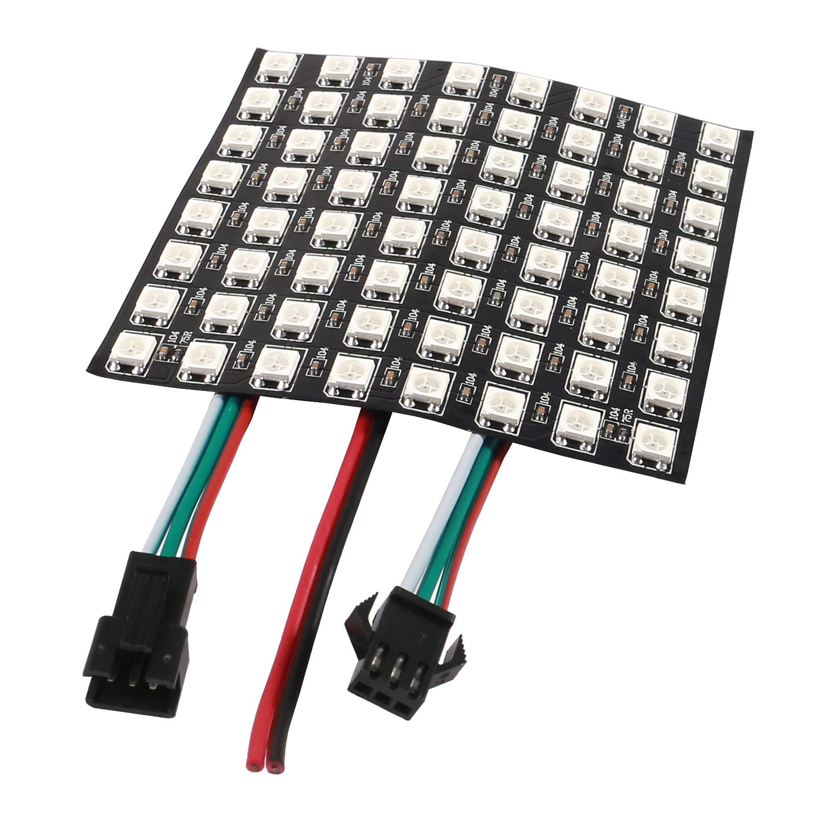 Amazon.co.jp: ACEIRMC 2個 8x8 RGB LED フレキシブル WS2812B