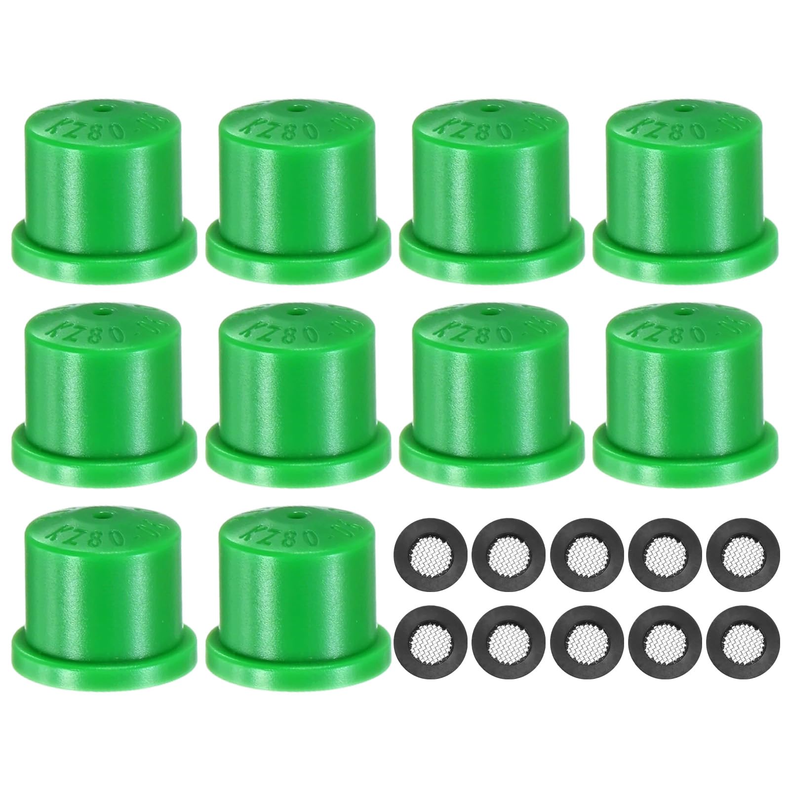 M METERXITY 1-Set 1.2mm 0.04lb Pore Spray Nozzle Tip Set, Plastic Sprayer Replacement Parts with Washer for Knapsack Sprayer/Greenhouse and Garden Spray Tank [Green]