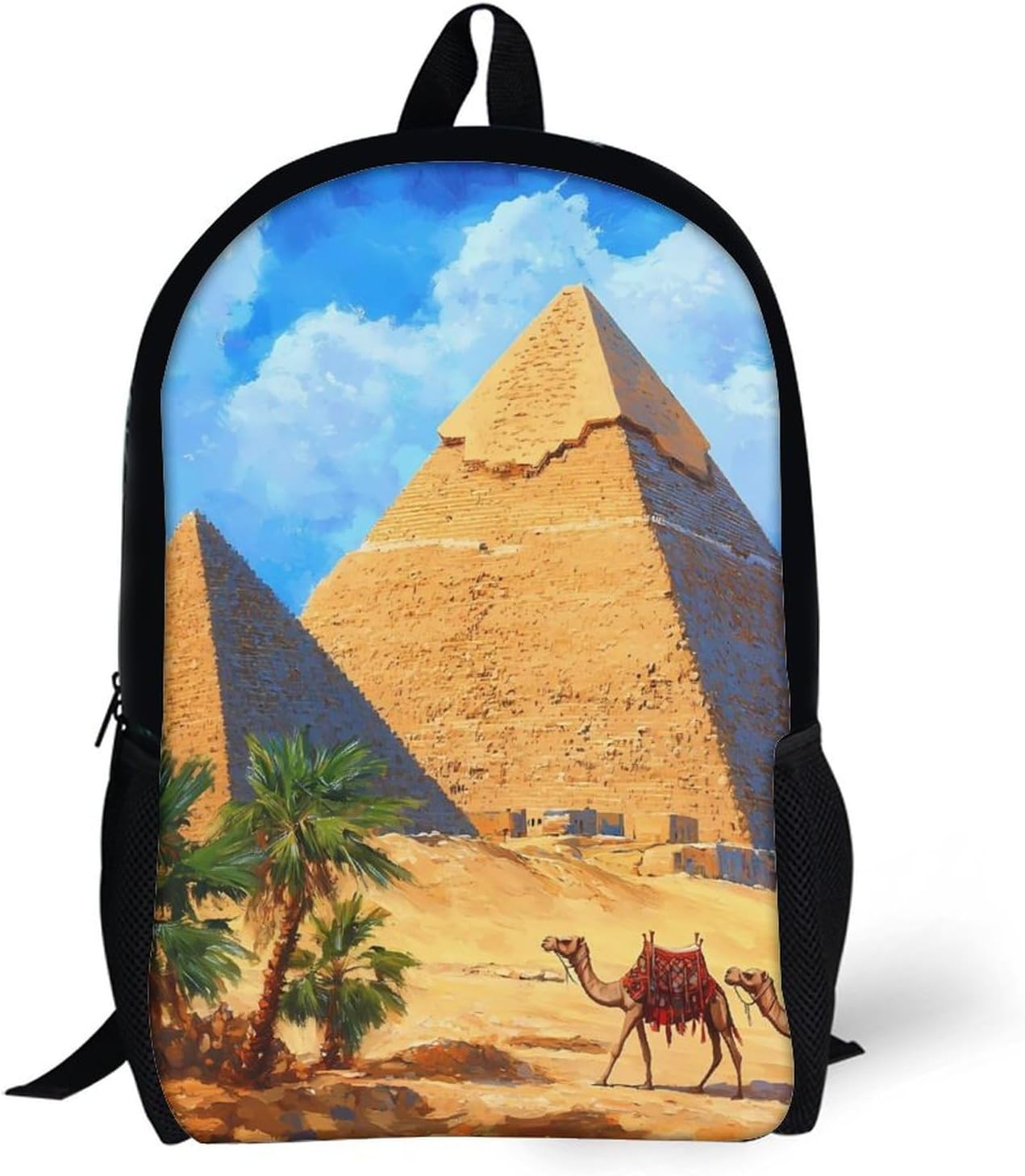 Camel Laptop Backpack for Men Women 17 Inch Shoulder Bag Travel Daypack
